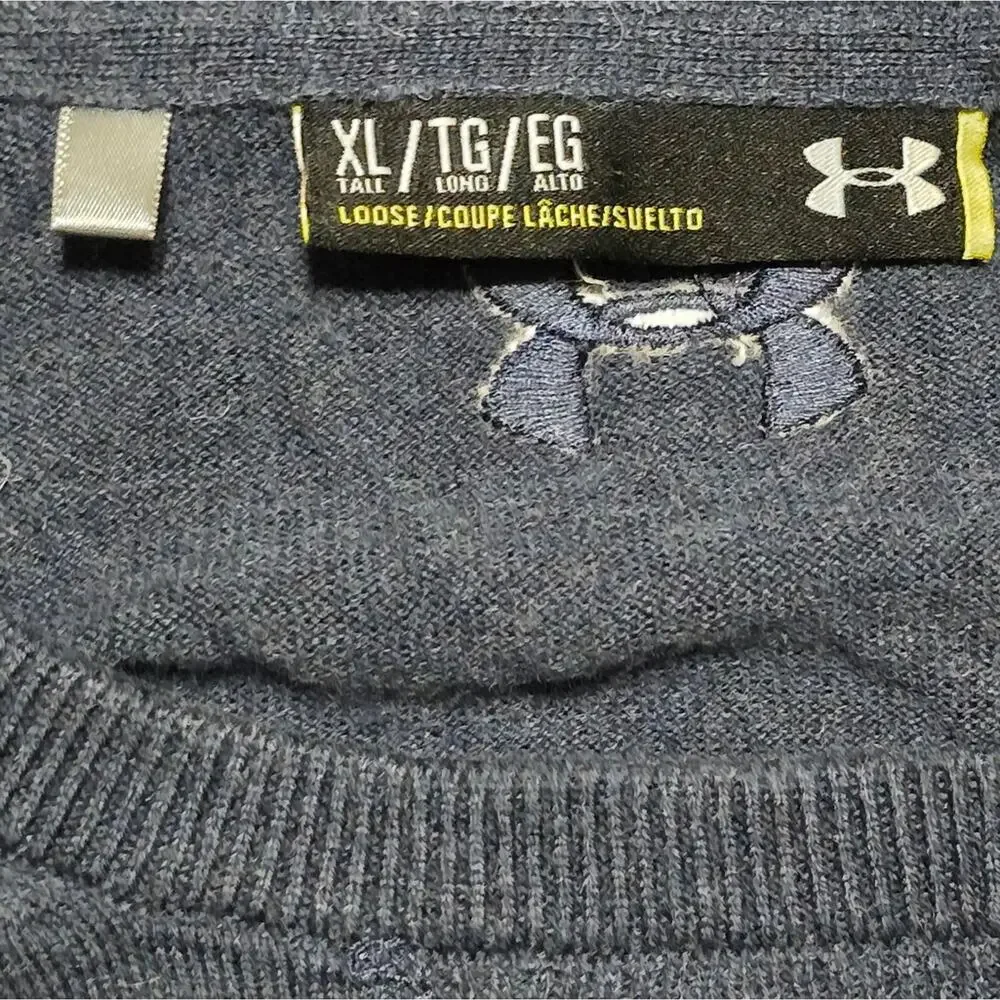 Under Armour Active Cozy Blue‎ Crewneck Sweater Men's Size XL